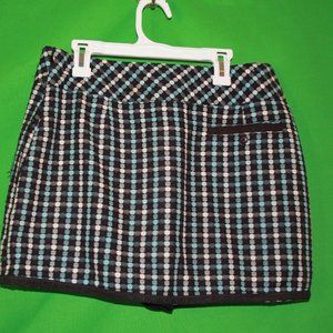 Women's Greg Norman Short Skort Size 4 Black Blue White
